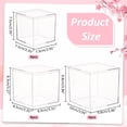 thumbnail image 2 of 12 Pcs 3 Sizes Square Transparent Display Boxes Acrylic Display Case Small Acrylic Box with Lids Gifts Box Storage Display Box Organizer Clear, 2 of 7