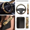 thumbnail image 3 of HUIACONG 12 Pcs Hummingbird Flower Auto Seat Covers Car Accessories Set Car Steering Wheel Cover Seat Belt Pads Cover Organizer Coasters Key Chains Armrest Cover Pad Universal Fit, 3 of 6