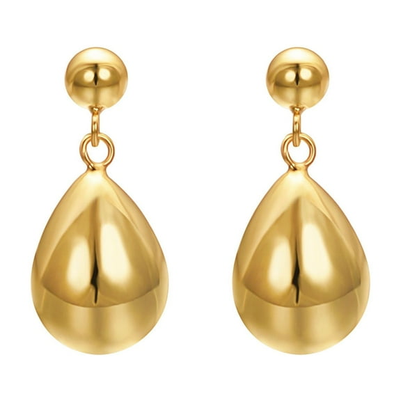 Vissen Tear Drop Dangle Earrings For Women Dainty Gold Plated Sparkly Fashion Piercing Stud Bridal Wedding Jewelry