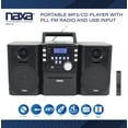 thumbnail image 2 of Naxa Electronics Naxa NPB-431 Portable MP3/CD Player with PLL FM Radio, USB Input, Remote Control, and Detachable Speakers, Black, 2 of 5