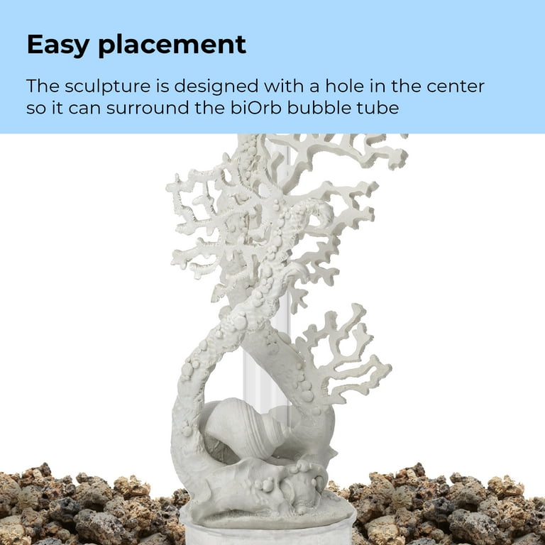 biOrb Extra Large White Fan Coral Sculpture - Aquarium Decor