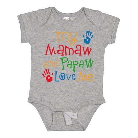 

Inktastic Mamaw and Papaw Love Me Gift Baby Boy or Baby Girl Bodysuit