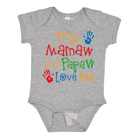 Inktastic Mamaw and Papaw Love Me Boys or Girls Baby Bodysuit