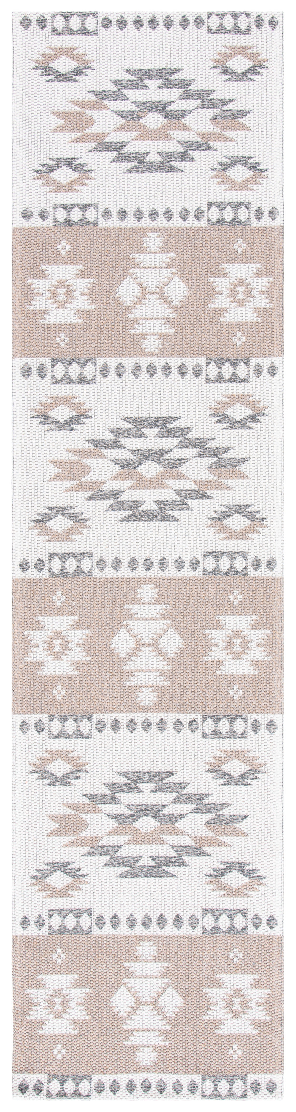 SAFAVIEH Augustine Bradford Geometric Runner Rug, Taupe/Cream, 2' x 8'