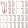 thumbnail image 1 of Xugoox Disposable Wooden Cutlery Set of 300 Pieces(100 Spoons, 100 Forks and 100 Knives) All Natural Compostable Cutlery Set for Home and Party Supplies, 1 of 5