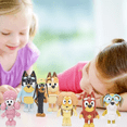 thumbnail image 5 of 12pcs Bluey Familia Y Amigos Figura Modelo Juguete COLORES MIXTOS, 5 of 5