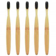 Jeobest 5PC Bamboo Toothbrush - Bamboo Natural Toothbrush - Natural Environmental Protection Teeth Whitening Bamboo Handle Soft Toothbrush