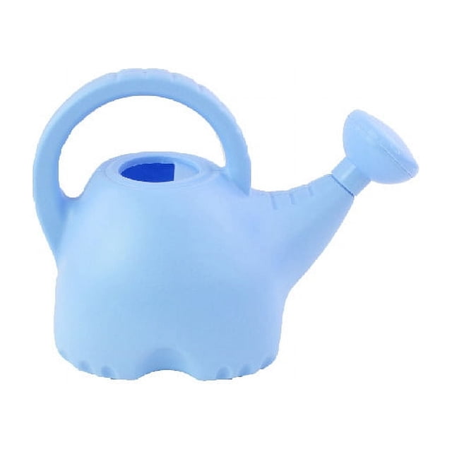 Regadera de plástico pequeña de 0.4 galones - Bonita regadera para plantas de jardín de interior y exterior, juguete para niños, color azul