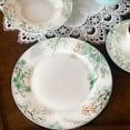 thumbnail image 2 of Round Serving Plate Botanical Garden Dinner Plate Set of 4 Appetizer Plates Salad Plates Dessert Plates for Home & Kitchen 10.5" (26.5 cm), 2 of 3