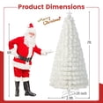 thumbnail image 3 of Gymax 7 FT Pre-Lit Fiber Optic Christmas Tree White Snow-Flocked Artificial Christmas Tree, 3 of 10