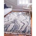 thumbnail image 2 of Unique Loom Hygge Shag Plush & Cozy Area Rug 2' 2 x 3' Rectangle Gray/Ivory, 2 of 2