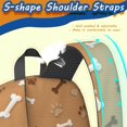 thumbnail image 5 of Dog Paw Print and Bone Brown 17" Waterproof Oxford School Backpacks for Teens, S-Shape Padded Straps, for School, Travel, Hiking, Camping, 5 of 5