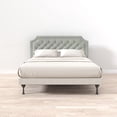thumbnail image 6 of Curta Clipped-Edge Nailhead-Trim Button Tufted Upholstered Headboard, Stone, Full/Queen, 6 of 7