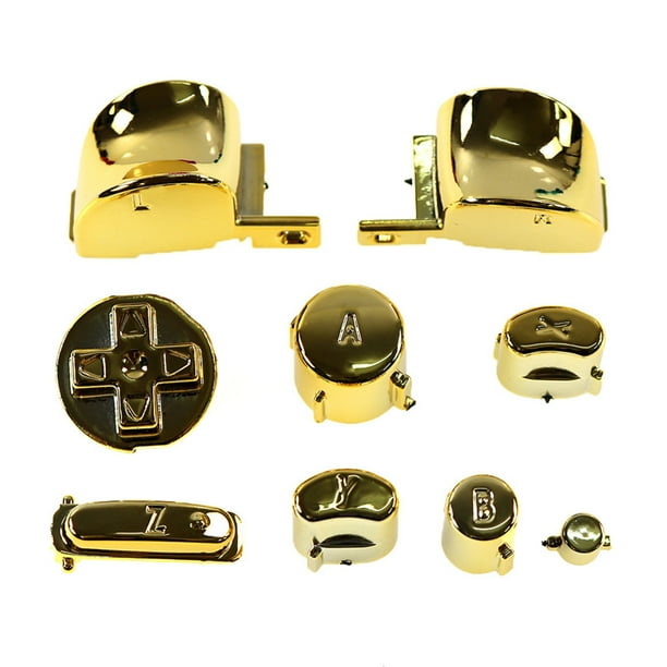 Full Button Set Plating L R ABXY Z Keypads with Thumbsticks Caps for NGC Gamecube Controller X Y
