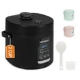 thumbnail image 2 of Multi Mini Rice Cooker 2-cups Uncooked (1.2L), Portable Small Japanese Travel Rice Cooker with Non-Stick Inner Pot, Slow Cooker, Easy Presets,24 Hours Timer Delay & Keep Warm Function, Black, 2 of 6