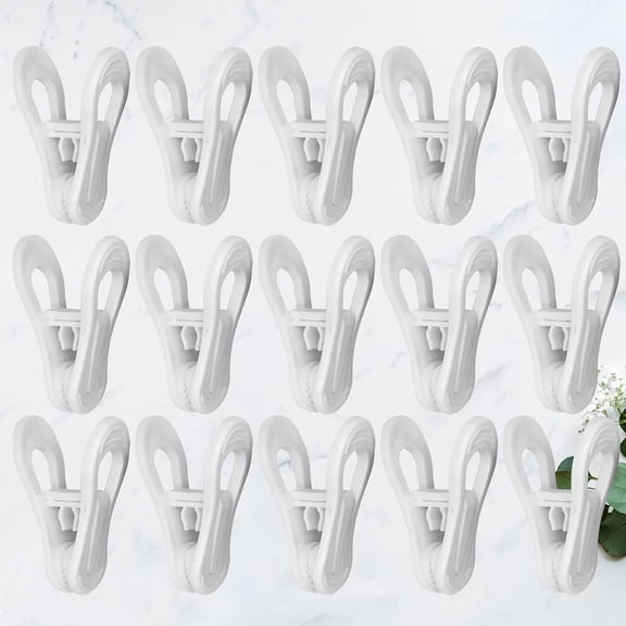 Hanger Clips 25 Pack, Multi-Purpose Plastic Hangers Clips for Plastic Clothes Hangers, White Clothes Pins Finger Clip for Skirt Pants Hangers Clips