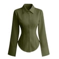 thumbnail image 4 of Long Sleeve Shirts for Women Casual Fall Travel Essentials Basic Tee Tops, 4 of 4