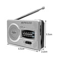 thumbnail image 5 of Antena telescópica de Radio Am Fm, receptor de Radio portátil de banda completa, reproductor de Radio de bolsillo Retro Fm World para personas mayores, 5 of 5