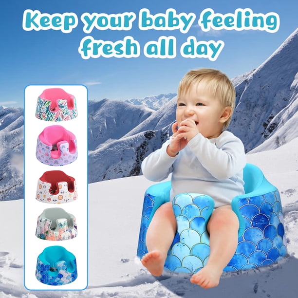 Muyoka Funda de asiento Bumbo para bebé, funda de asiento Bumbo de seda helada, funda de asiento refrigerante lavable, Protector bonito para silla de bebé Muyoka Hogar