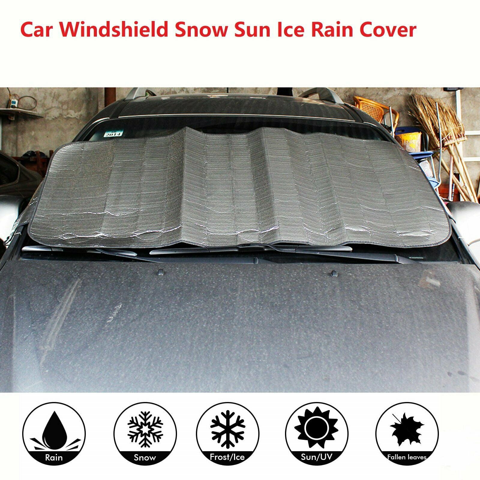 Car Windshield Snow Cover Winter Ice Frost Guard Sunshade Protectoha 