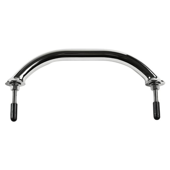 Marine City Stainless-Steel Oval Marine Grab Handle/Handrail with Flange & Studs 8 inches