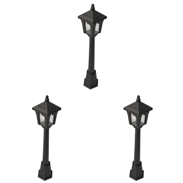 Luz en miniatura 1 Mini Lámpara de calle de simulación de plástico hecha a mano / 12 para casa de muñecas