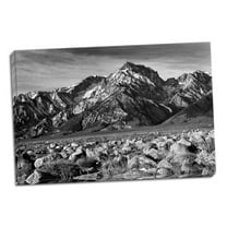 Gango Home Decor Mt. Williamson II BW by Douglas Taylor (Ready to Hang); One 36x24in Hand-Stretched Canvas