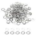 thumbnail image 1 of Uxcell 110 Pcs Ojetes con Arandelas 3/8" Kit de Grommets Blanco, 1 of 7