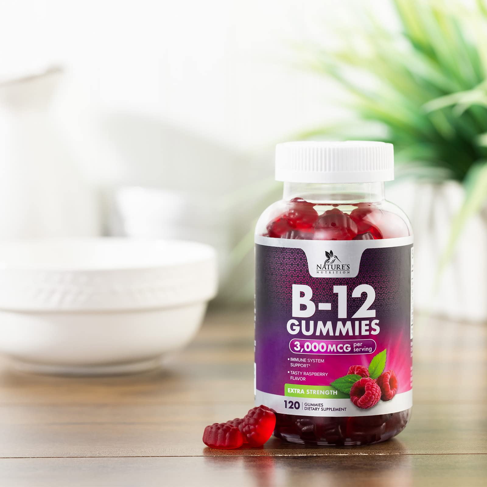 Vitamin B12 Gummies 3000 Mcg, Extra Strength B 12 Gummy For Adults ...