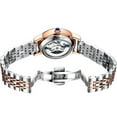 thumbnail image 5 of Women's Sapphire Watches Automatic Mechanical Gold Bracelet Ladies Skeleton Wrist Watch, 5 of 7
