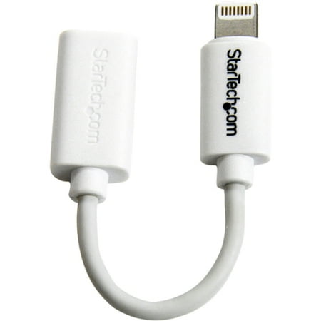 - StarTech microUSB to Apple 8-Pin Lightning Connector Adapter for Apple iPhone/iPod/iPad, White