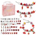 thumbnail image 1 of 64 PCS Christmas Jewerly Making Kit Charm Bracelet Collares Present Pandora Alloy Beads Set DIY Child Bracelet Envío gratis (Rojo) oso de fresa Electrónica, 1 of 5