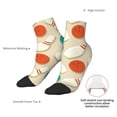 thumbnail image 6 of Rateoe Vintage Bowling Pattern Quarter Crew Socks,Toe Seamed Ankle Socks,Cotton Cushioned Breathable Athletic Crew Sports Socks, 6 of 7
