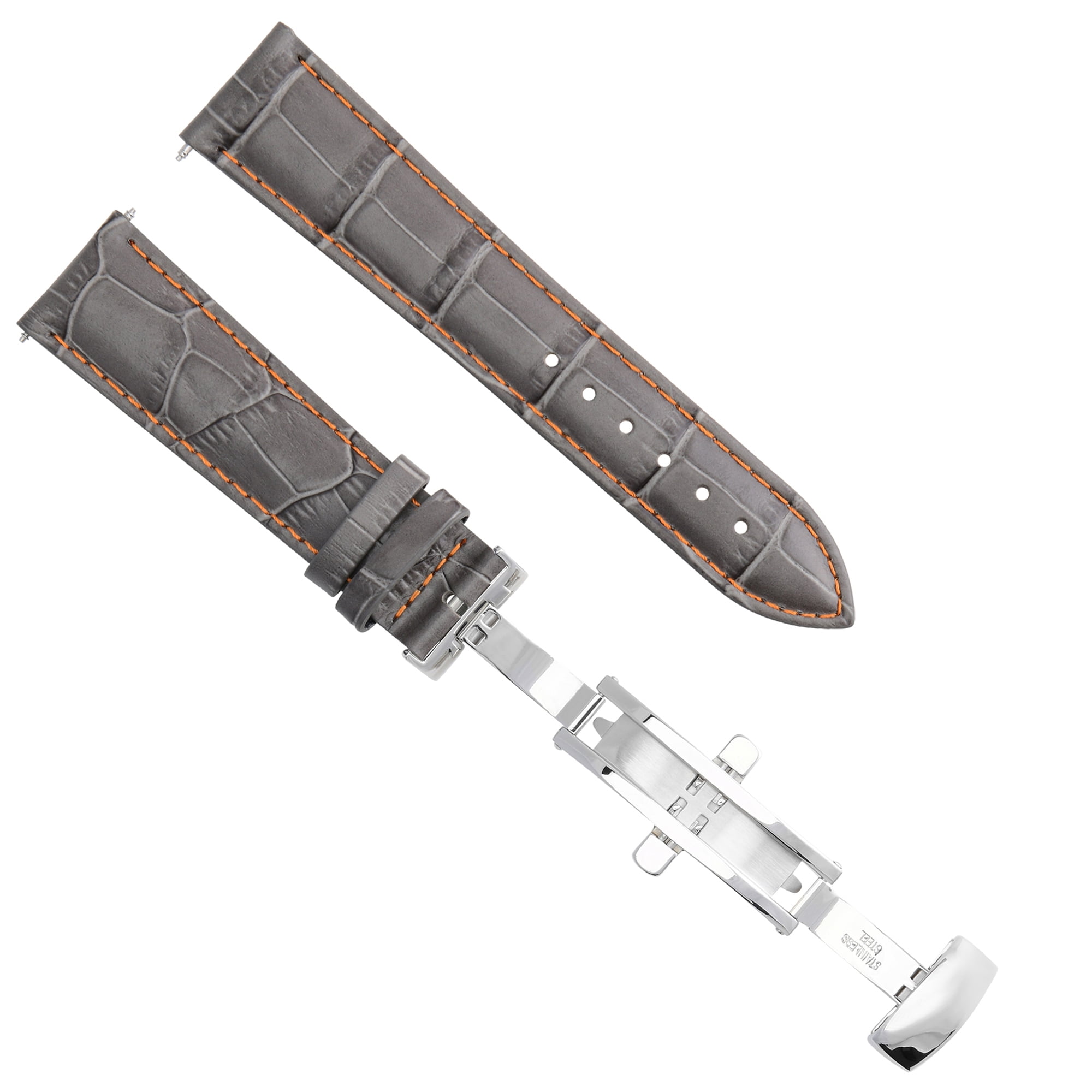 21MM LEATHER WATCH BAND FOR LONGINES MASTER COLLECTION WATCH GREY ORANGE S - Walmart.com