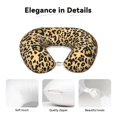 thumbnail image 4 of U-Shaped Pillow 11.8×9.8in With Pillow Core Comfortable Soft Invisible Zipper For Daily Travel Driving Office Leopard Print Pattern Background_1, 4 of 8