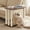 Black Walnut - Left, variant on Couch Protector from Cat Claws, Couch End Table with Cat Scratch Panel and Scratching Posts, Pet Corner Sofa Side Table Scratcher,