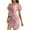 Pink, variant on Summer Women's Cottagecore Ditsy Floral Dress Off Shoulder Tie Neck Mini Bodycon Dress Sexy Party Bodycon Dresses