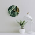 thumbnail image 3 of Silent Wall Clock 25cm/9.84in Round Wall Clock Green Gold Marble Modern Luxury, Hanging Clock for Home Living Room Bedroom Kitchen Non Ticking Battery Operated Living Room Mute Clock, 3 of 5