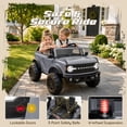 thumbnail image 5 of iYofe Ford Bronco 24V Ride On Car for Big Kids, 2 Seater Power Ride On Toys w/4-Wheel Suspension, Remote Control, Bluetooth, 3 Speeds, Lights, Electric Car Gifts for Boys Girls Ages 3-8, Gray, 5 of 10