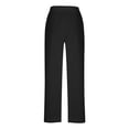 thumbnail image 5 of SYMOID Womens Casual Linen Pants Balloon High Waisted Elastic Waistband Pull On Cropped Wide Leg With Pockets Khaki,Size S, 5 of 5