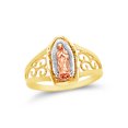 thumbnail image 1 of 14k Rose Yellow & White Gold Our Lady of Guadalupe Virgin Mary Religious Ring , Size 9, 1 of 2