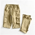 thumbnail image 6 of Men Multi Pocket Cargo Pants Stretch Straight Leg Zip Off Wear Resistant All Season Outdoor Trousers, 6 of 10