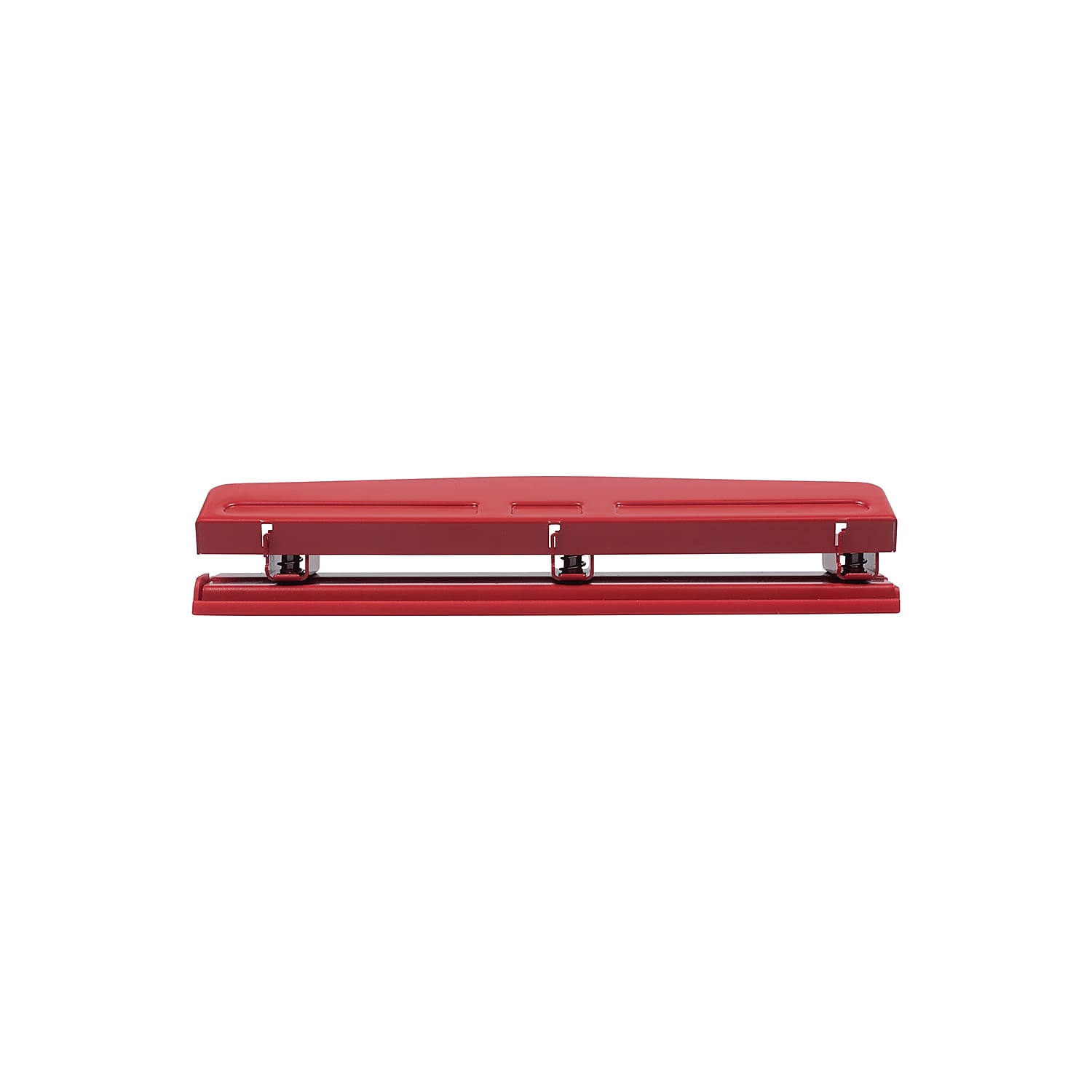 JAM PAPER Metal 3 Hole Punch 10 Sheet Capacity Red (345RE)