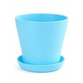 thumbnail image 2 of Diceymbol Mini Plastic Flower Pots with Saucers 4-Inch Colorful Easy-Care Plant Planters for Home & Office Small Modern Decor with Drainage Holes, 2 of 9