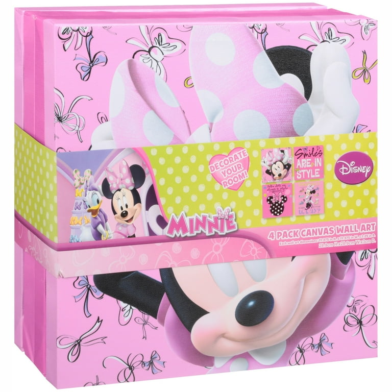 Disney Minnie Mouse 4-Count Canvas Wall Art - Walmart.com