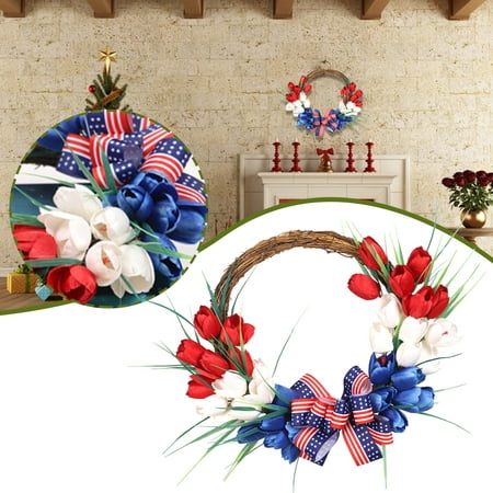 

RKSTN 4th of July Decorations Front Porch Decor United States Day Independence Day Flag Garland Garden Door Hanging Decoration Fourth of July Decorations Patriotic Decor on Clearance