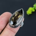 thumbnail image 2 of Natural Smoky Topaz Gemstone Handmade 925 Sterling Silver Ring Size 7, 2 of 2