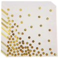 thumbnail image 2 of Gold Dot Napkins (50 Pack)3-ply Paper Napkins With Gold Foil Polka Perfect For Birthday Party, Baby, 2 of 5
