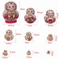 thumbnail image 3 of 10pcs Beautiful Wooden Nesting Dolls Matryoshka Russian Dolls Set, 3 of 8