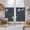 Blue, variant on Black White Postmarks Kitchen Curtains 63 Inch Length, Modern Abstract Lines Motifs Tiers Curtains for Living Room Berdoom Bathroom, Light Filtering Drapes Window Treatment 2 Panels 42"Wx63"L